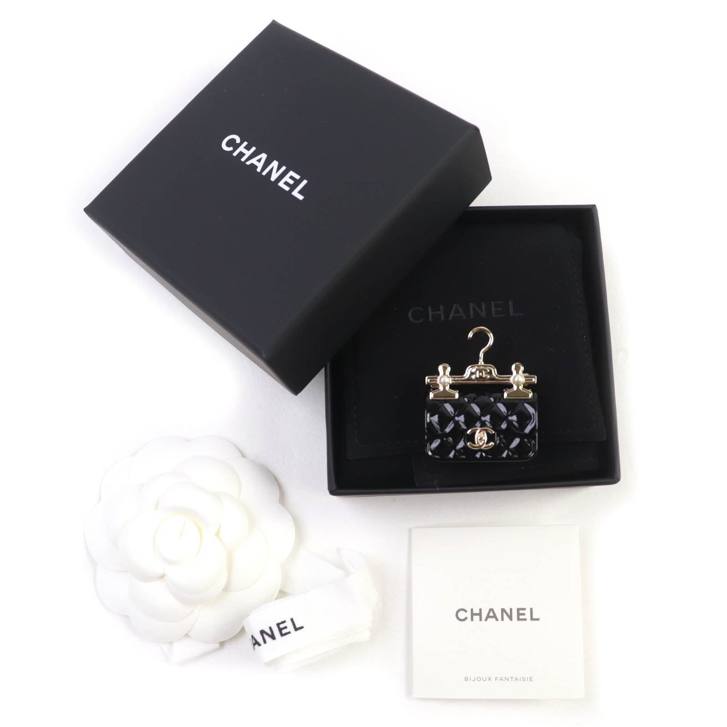 Chanel COCO Mark F Pearl Brooch
