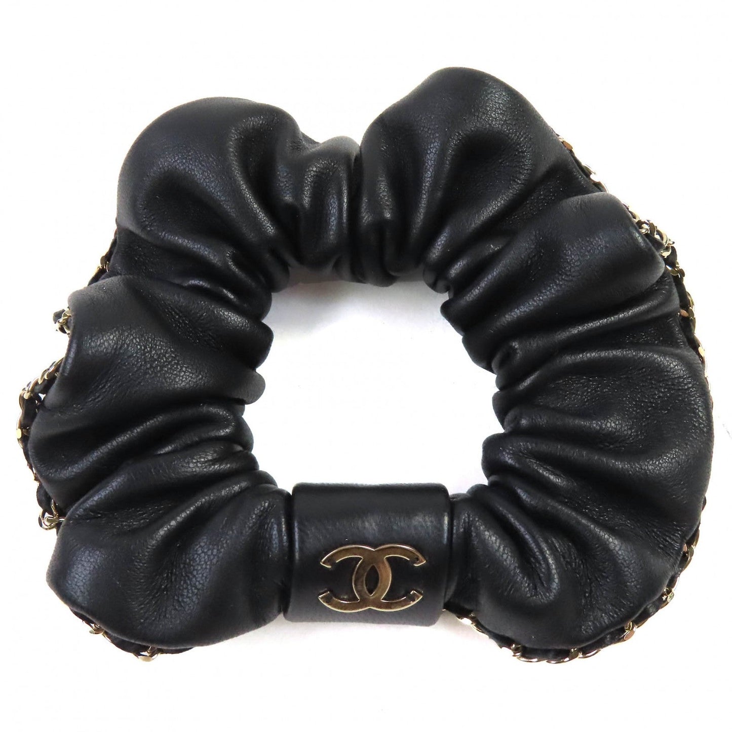 Chanel COCO Mark Chain Hair Accessory Scrunchie