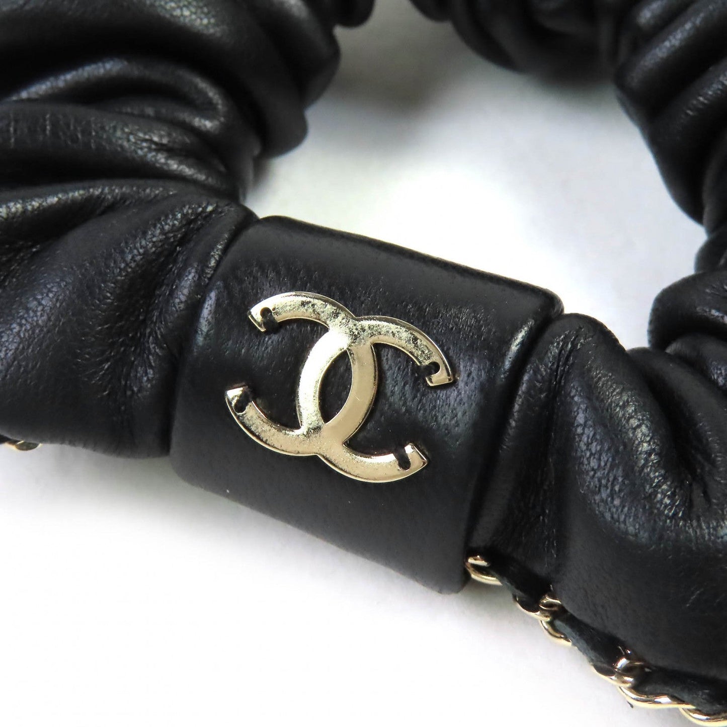 Chanel COCO Mark Chain Hair Accessory Scrunchie