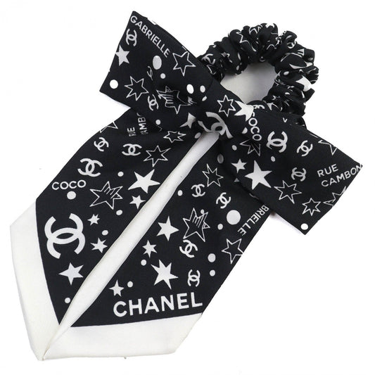 CHANEL hair accessory AAA890 silk Black White