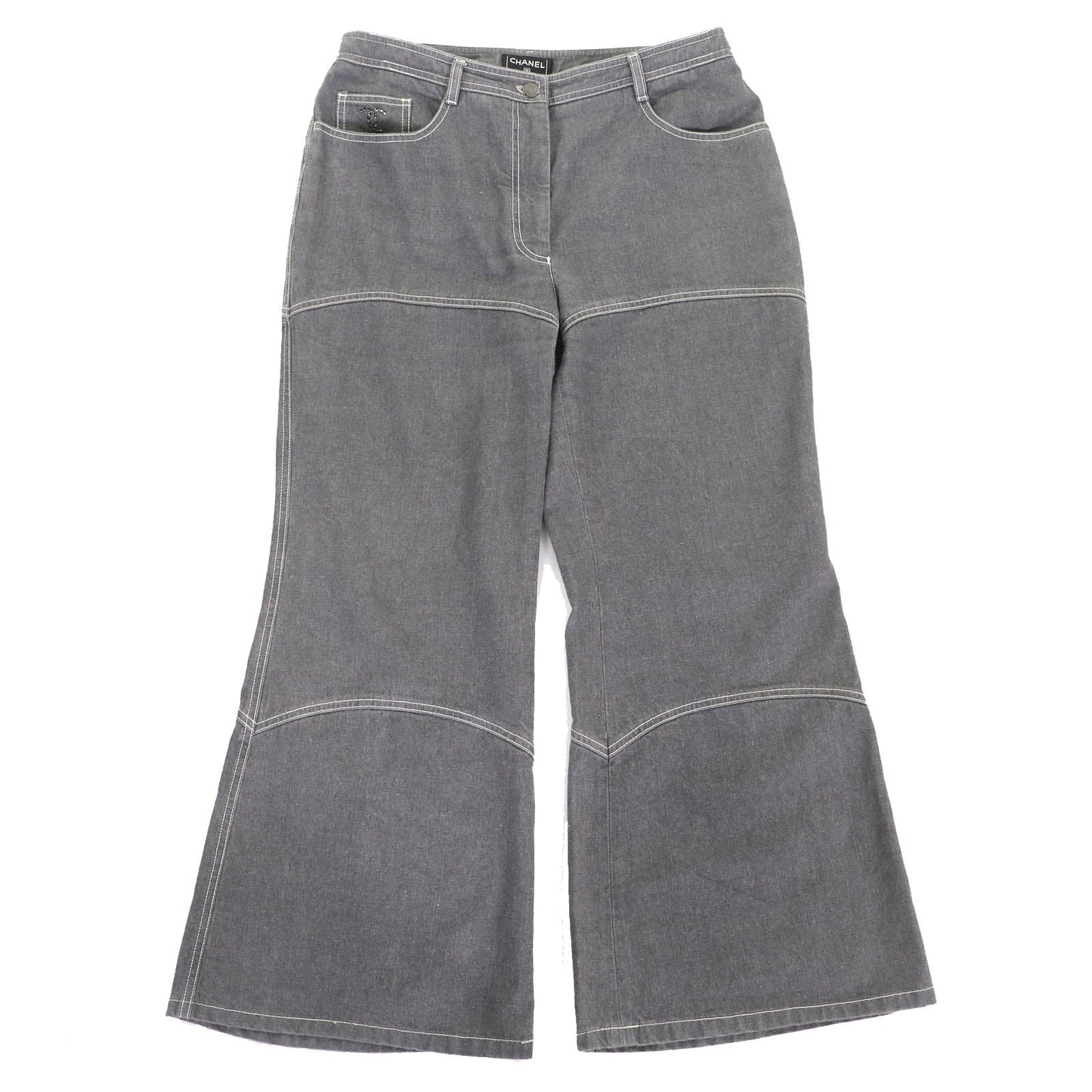 Chanel COCO Mark Denim Cotton Pants