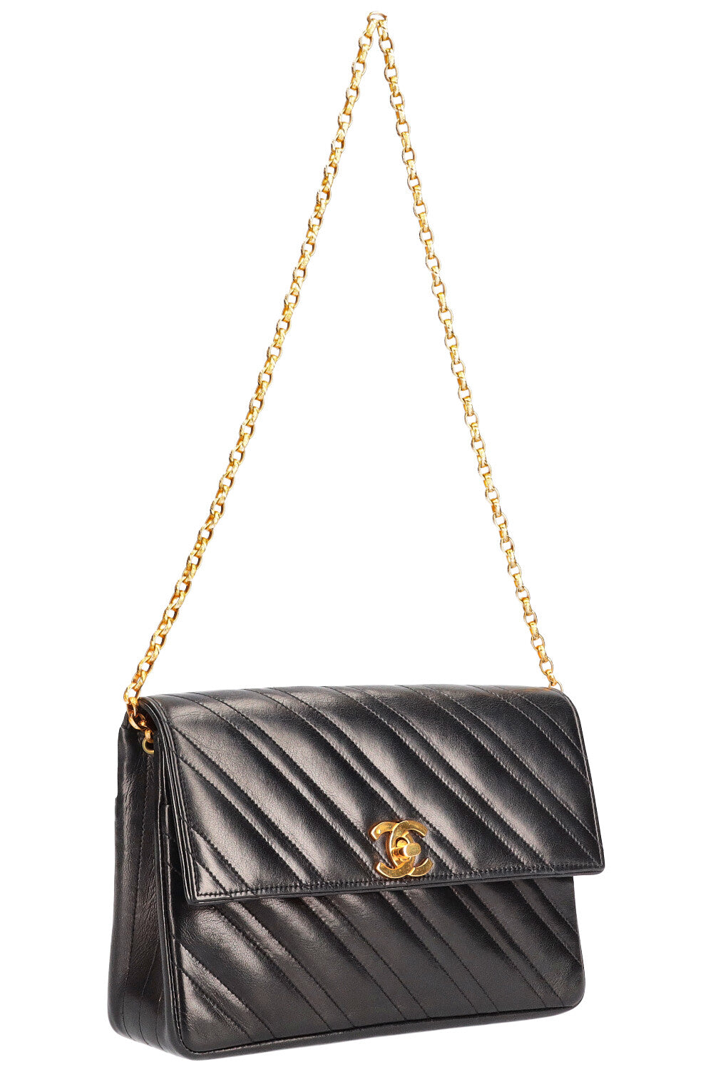 CHANEL   Single Flap Bag Black