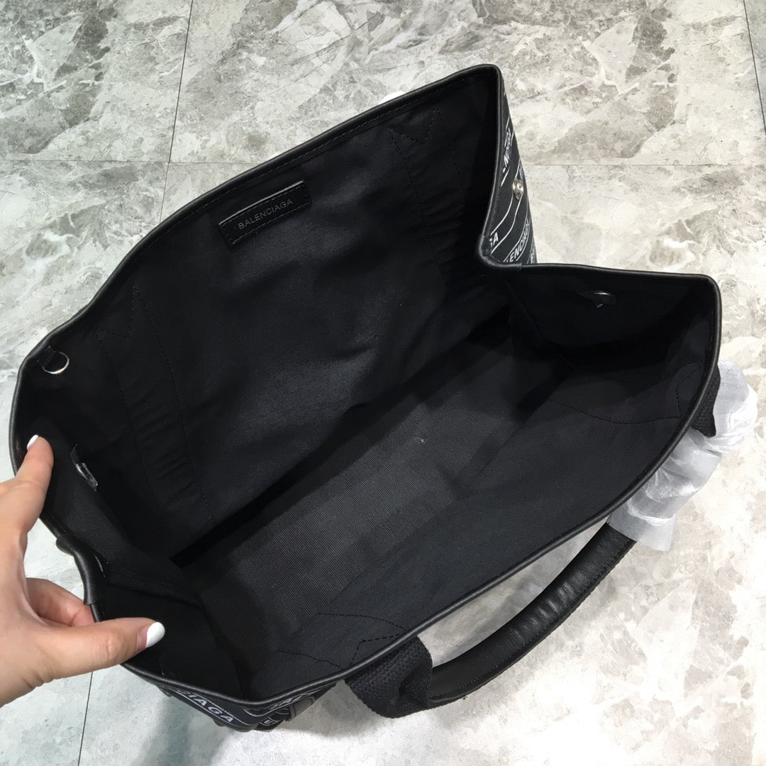 Top Quality Navy MeTop Qualityum Cabas Tote Bag In Black, For Women,  Bags 14.1in/36cm