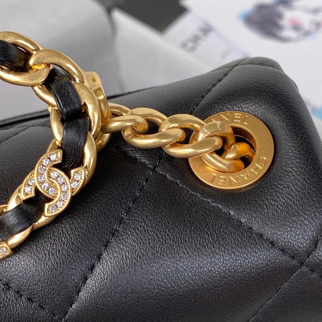 CHLSmall Top Qualityap Bag Gold Hardware Black For Women Handbags, Shoulder Bags 7.9in/20cm AS3450