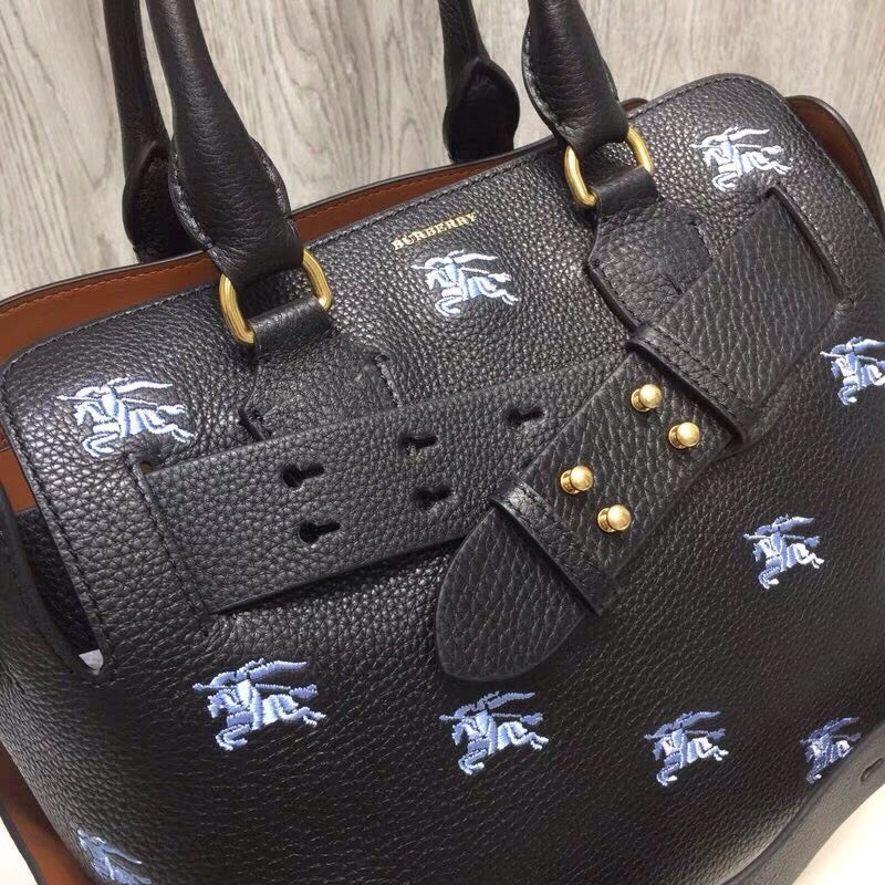 Top Quality The Small Equestrian Knight Top Handle Belt Bag Black For Women, Bags 14in/36cm