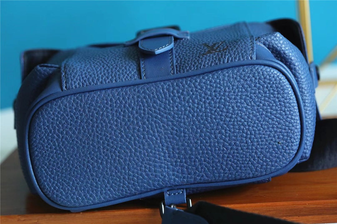 Top Quality Christopher XS Taurillon Blue For Men, Bags, Shoulder And Crossbody Bags 7.7in/19.5cm Top Quality