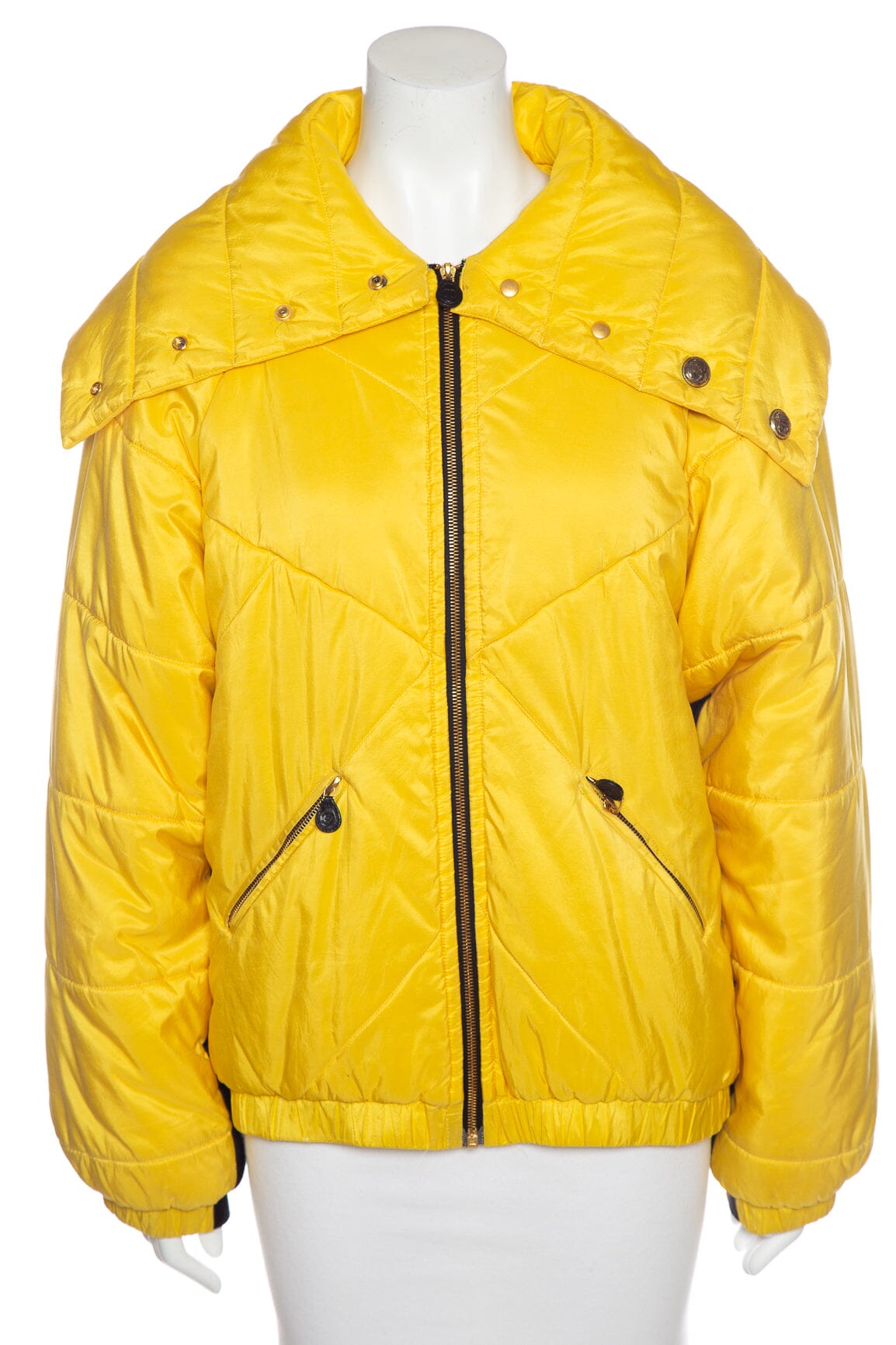 Chanel   1990s Yellow Quilted Bomber Coat SZ 38