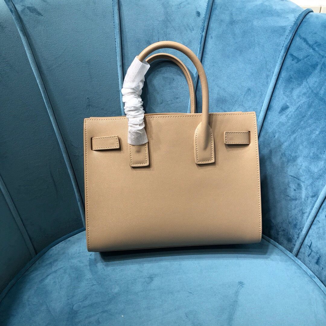 YSSL Sac De Jour Baby In Shiny Dark Beige For Women 10in/26cm YSL 42186302G9W2721