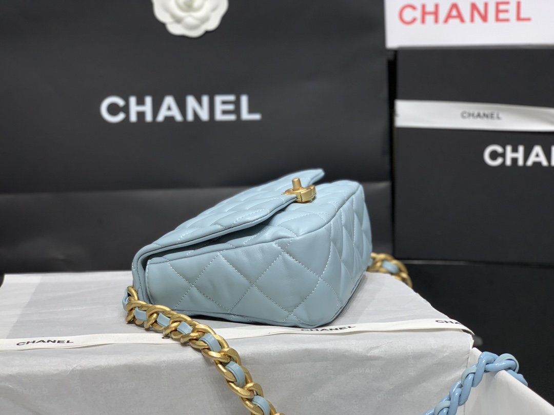 CHLSmall Top Qualityap Bag Gold-Tone Metal Blue Bag For Women 16cm/6.2in