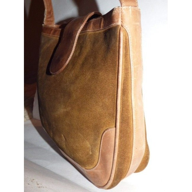 Gucci   Designer Purses Brown Suede Hobo Bag