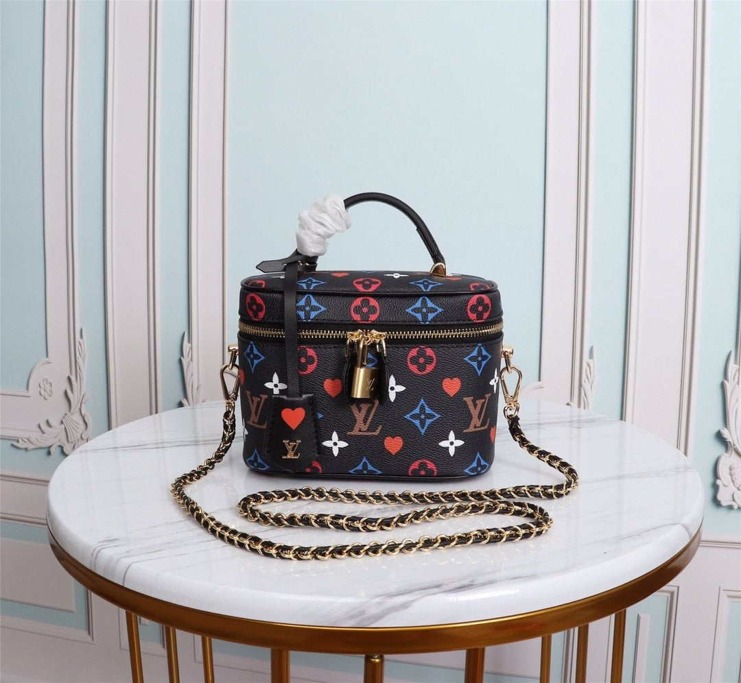 Top Quality Vanity PM Bag Game On Monogram Canvas Black By Nicolas Ghesquiere For Women, Womens Handbags, Shoulder And Crossbody 7.5in/19cm Top Quality M57482