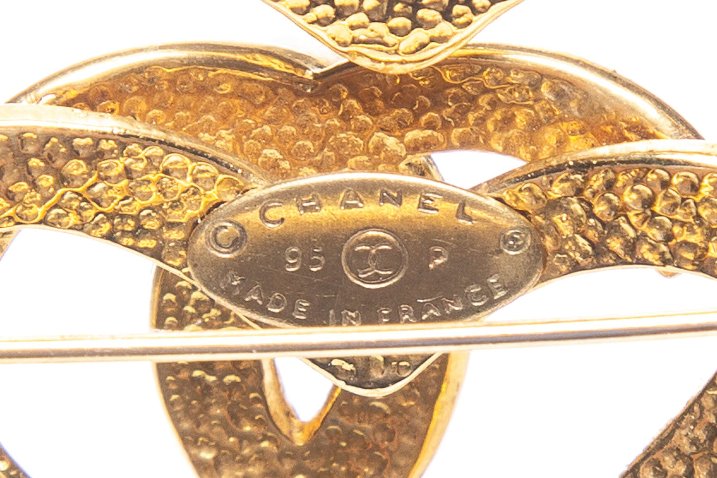 Chanel   1995 Spring Double Heart Gold Brooch