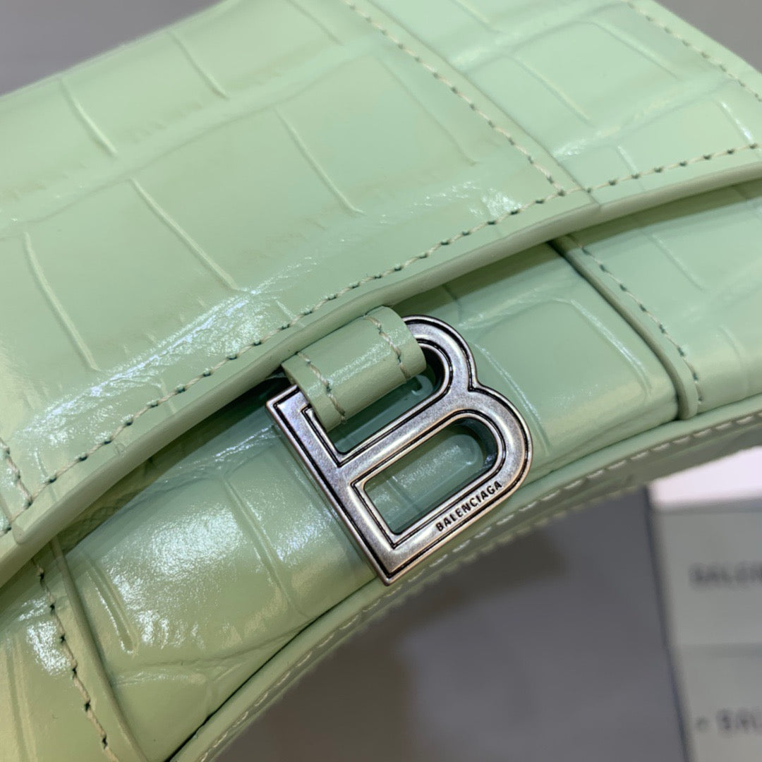 Top Quality Hourglass Mini Handbag With Chain In Light Green, For Women,  Bags 4.7in/12cm