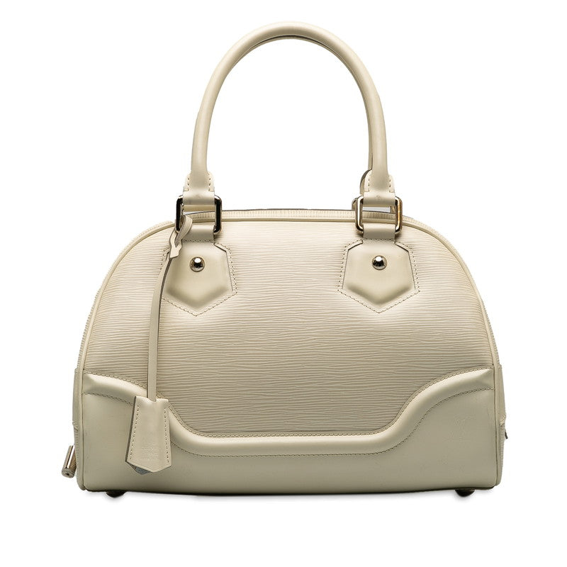 Louis Vuitton Epic Bowling Montaigne PM Handbag M5932J Ivory White Leather Lady Louis Vuitton