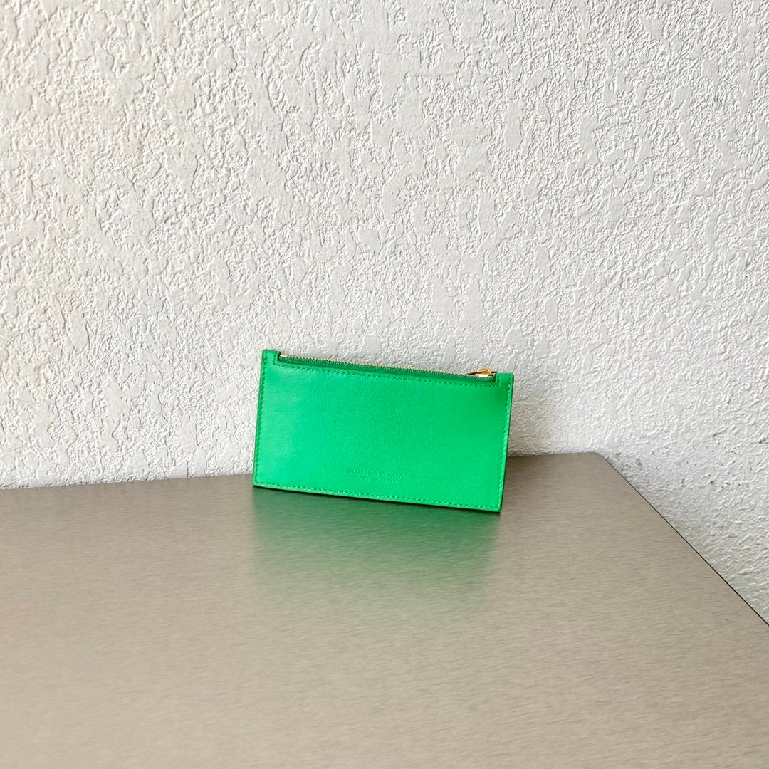 Top Quality Zipped Card Case Green, For Women, Women’s Bags 5.5in/14cm 666939VCPP33722