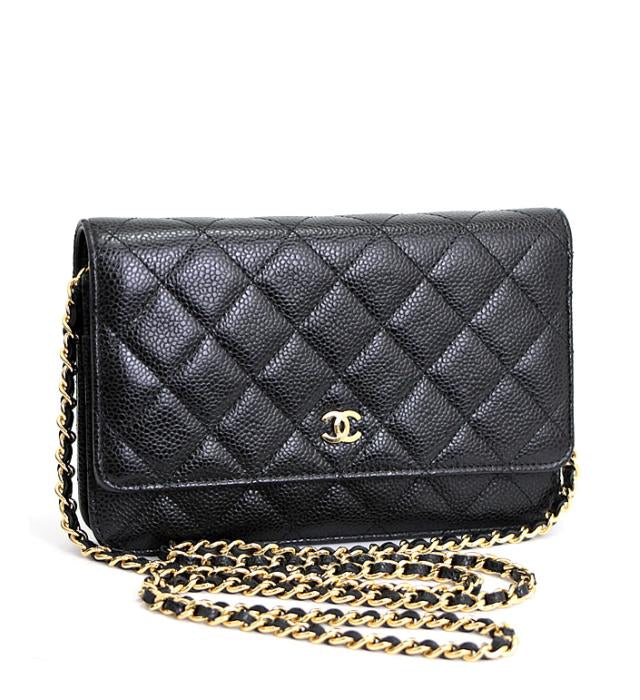 Chanel Matelasse Chain Wallet Caviar Skin G Metal Fittings Wallet