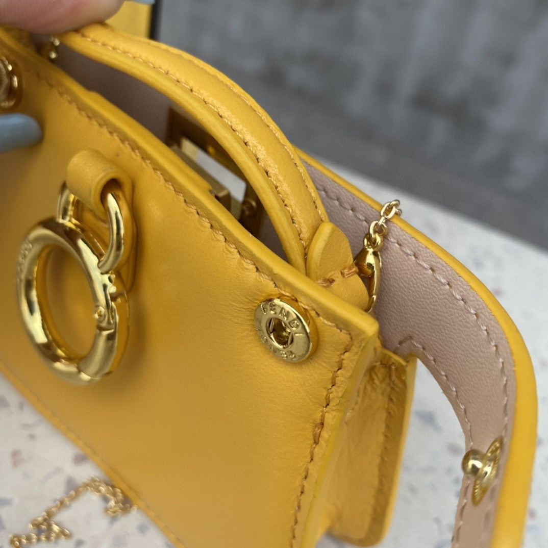 Top QualityTop Quality Nano Peekaboo Charm Crossbody Yellow Bag For Woman 12cm/4.5in