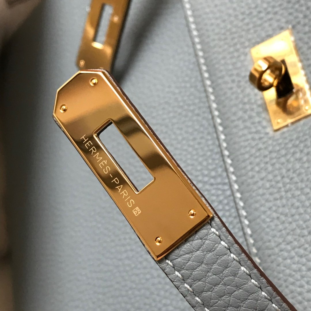 Top Quality Kelly 28 Togo Blue Atoll Bag For Women, Handbags, Shoulder Bags 11in/28cm