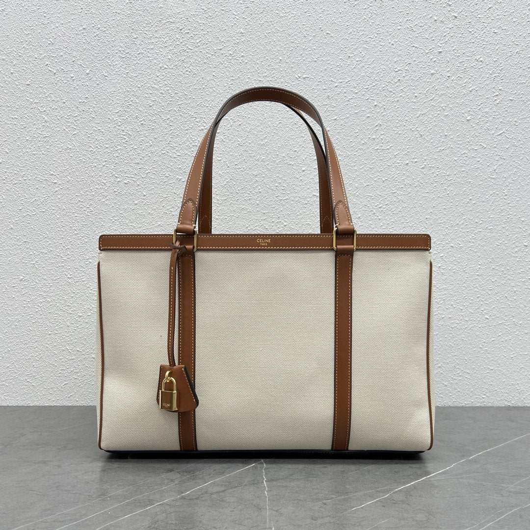 Top Quality MeTop Qualityum Cabas 16 In Textile Natural / Tan For Women 16in/40cm 197332DUH.02NT