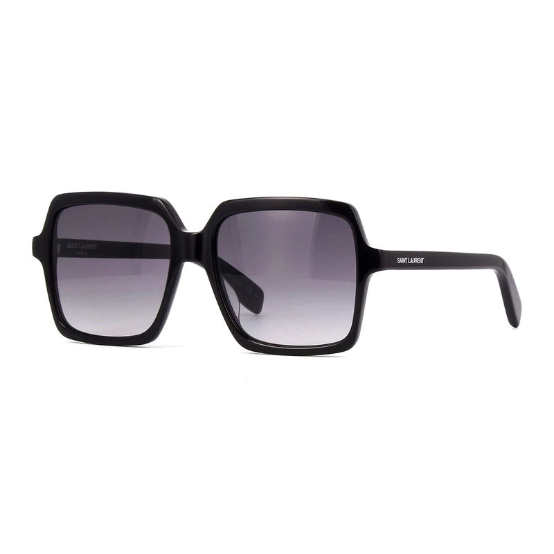 Saint Laurent Sunglasses Square Full Rim, Black Frame and Grey Gradient Lens SL174001