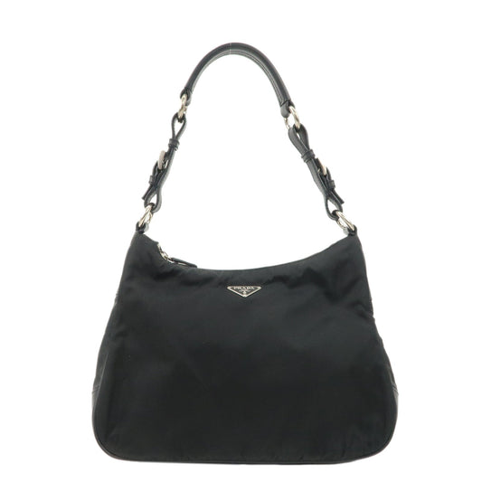 PRADA Nylon Leather Shoulder Bag Black BR2585  d