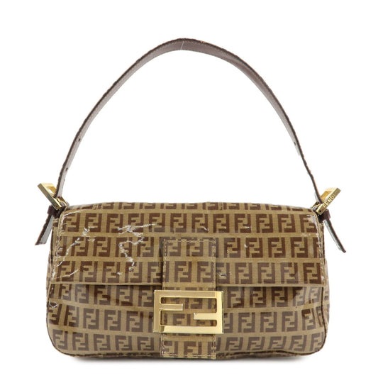 FENDI Mamma Baguette Zucchino PVC Leather Shoulder Bag 26424  d