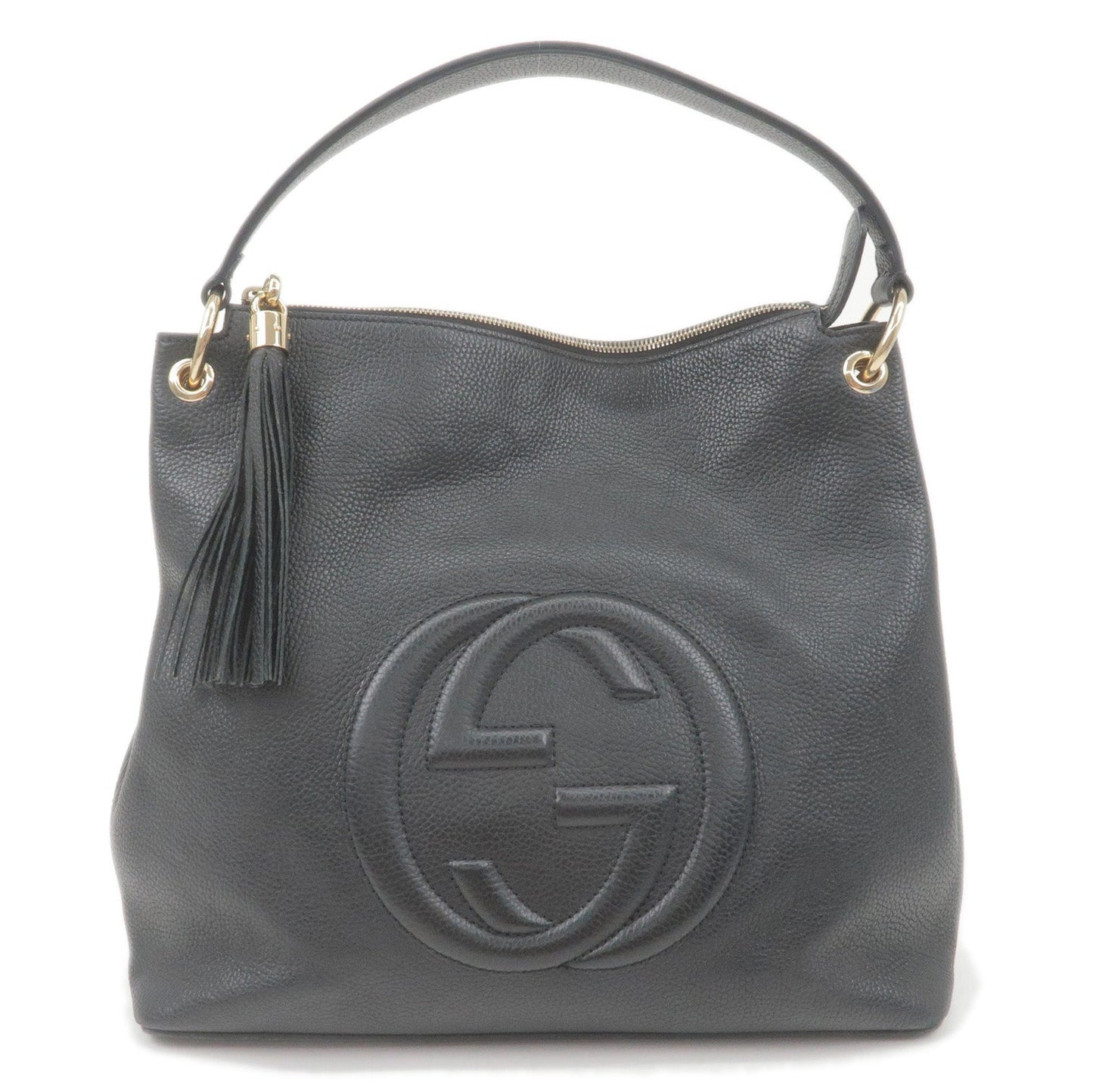 GUCCI SOHO Leather Shoulder Bag Hand Bag Black 536194
