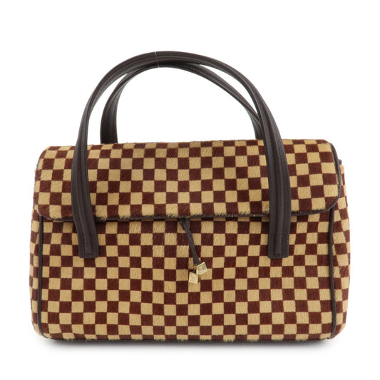 Louis Vuitton Damier Sauvage Lion Hand Bag Gold Hardware M92131  d