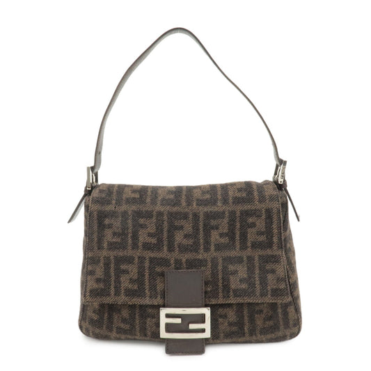 FENDI Mamma Baguette Zucca Wool Leather Shoulder Bag 26325  d