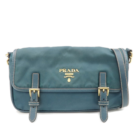 PRADA Nylon Leather Shoulder Bag Crossbody Bag Green BT0772  d