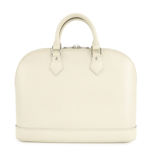Louis Vuitton Epi Alma PM Hand Bag Ivoire Silver HDW M4030J  d