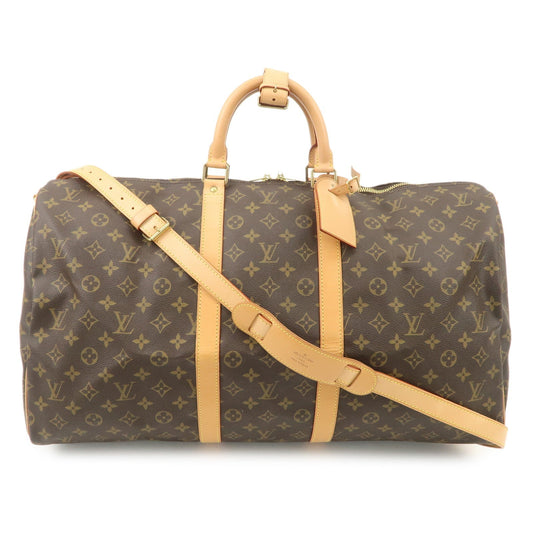 Louis Vuitton Monogram Keep All Bandouliere 55 Boston Bag M41414  d