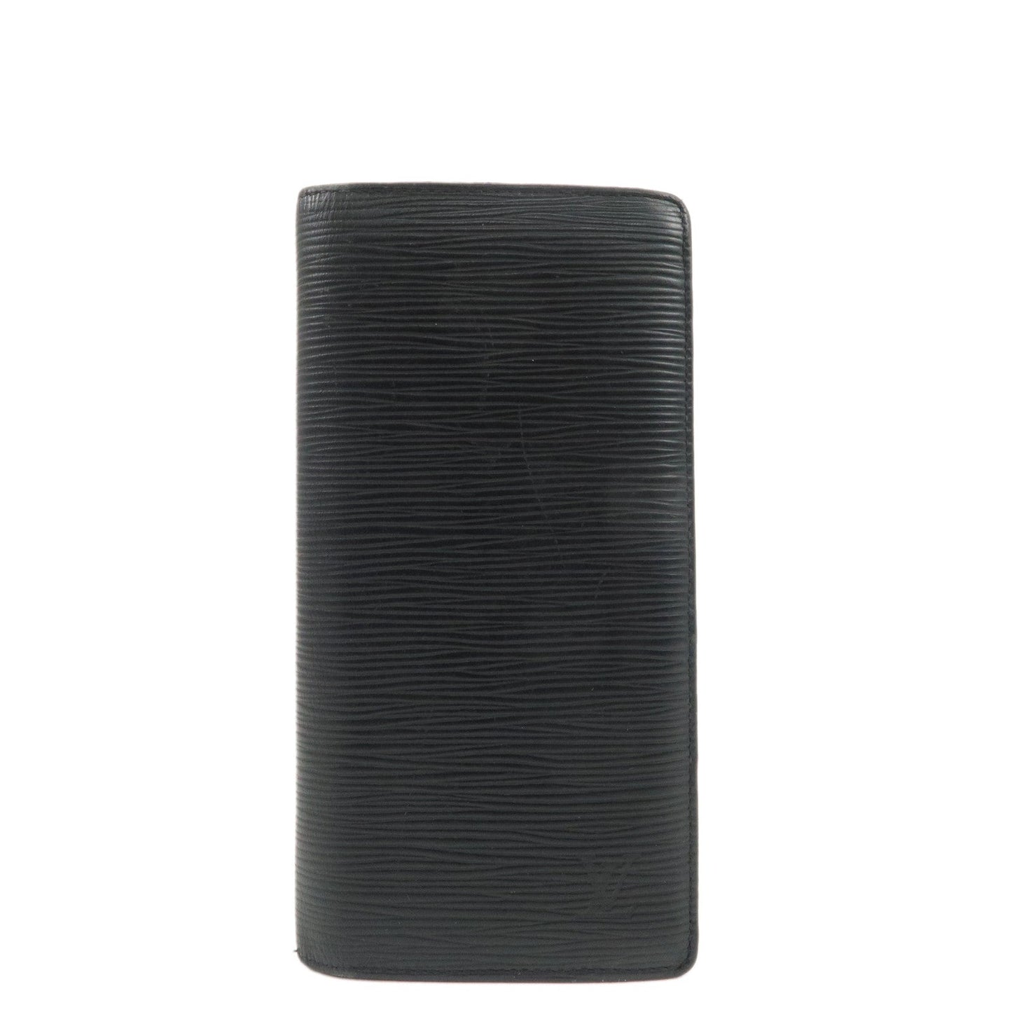 Louis Vuitton Epi Portefeuille Brazza Wallet Noir *T.S engraved  d