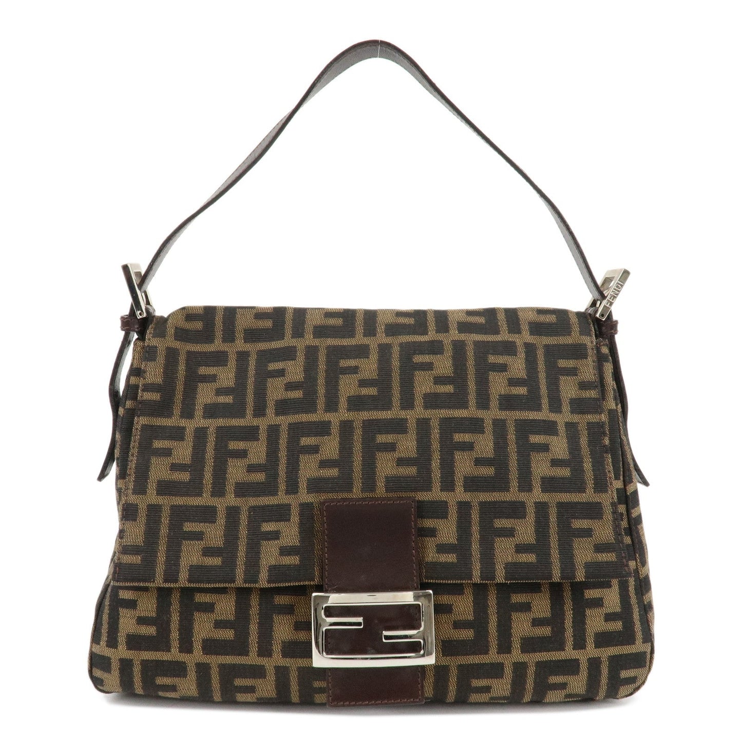 FENDI Zucca Mamma Baguette Vinyl Leather Shoulder Bag 26325  d