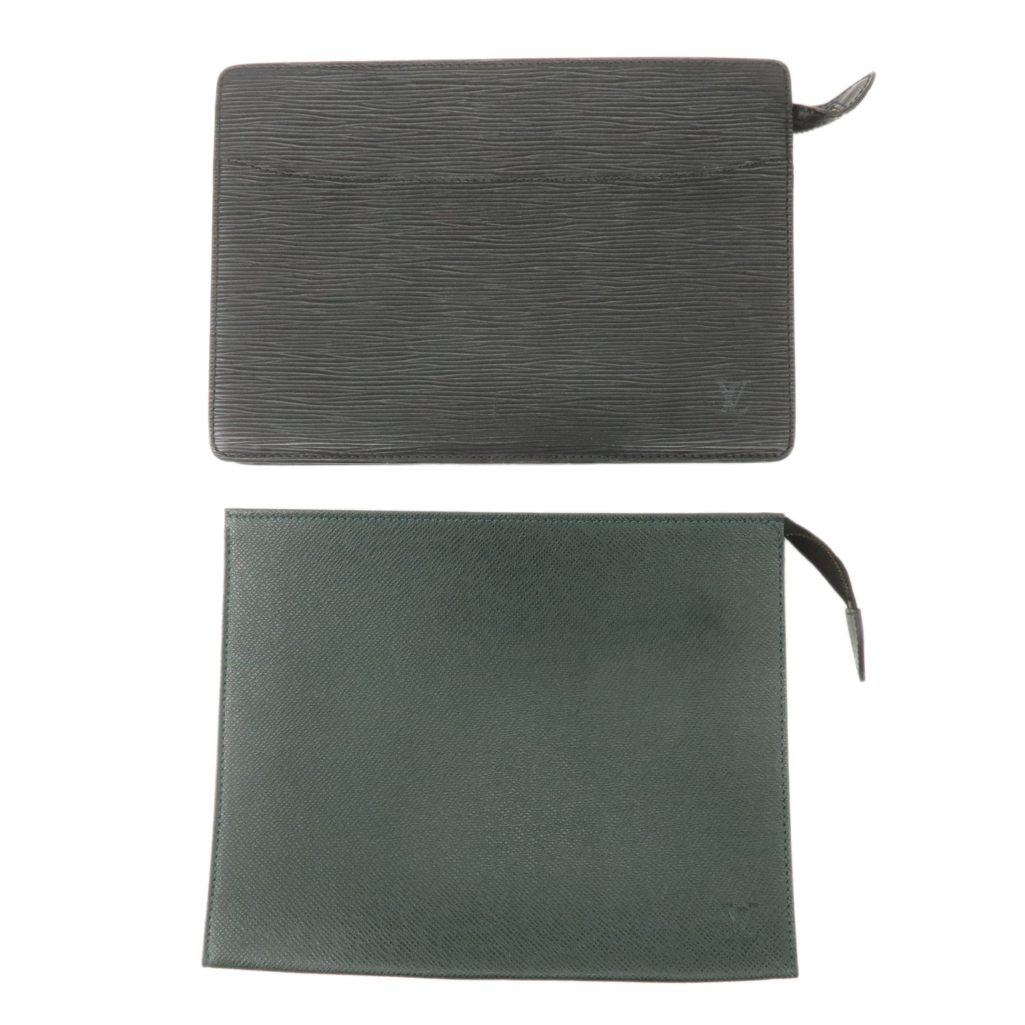 Louis Vuitton Epi Taiga Set of 2 Cluch Bag Green Black M52522