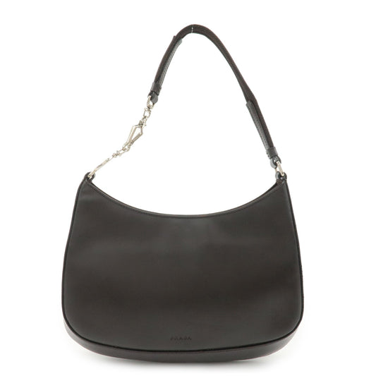 PRADA Leather Cleo Shoulder Bag Dark Brown B11018  d