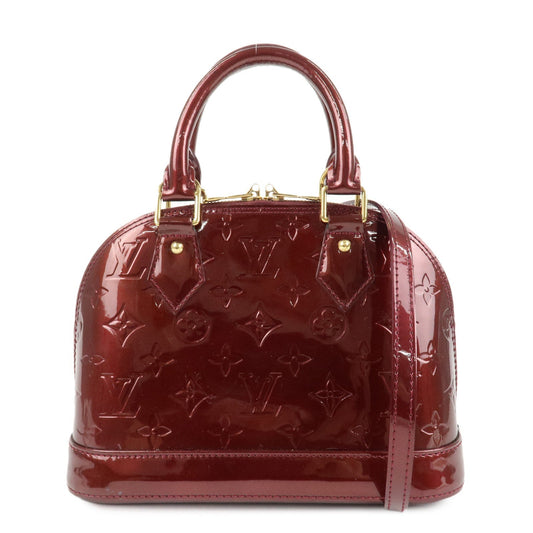 Louis Vuitton Monogram Vernis Alma BB Hand Bag Griotte M90231  d