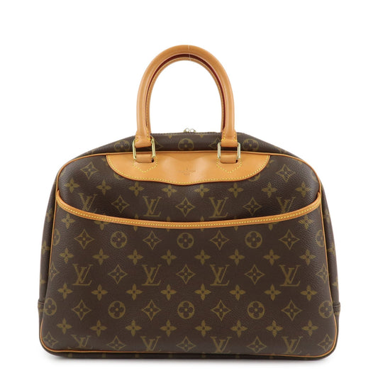 Louis Vuitton Monogram Deauville Hand Bag Brown M47270  d