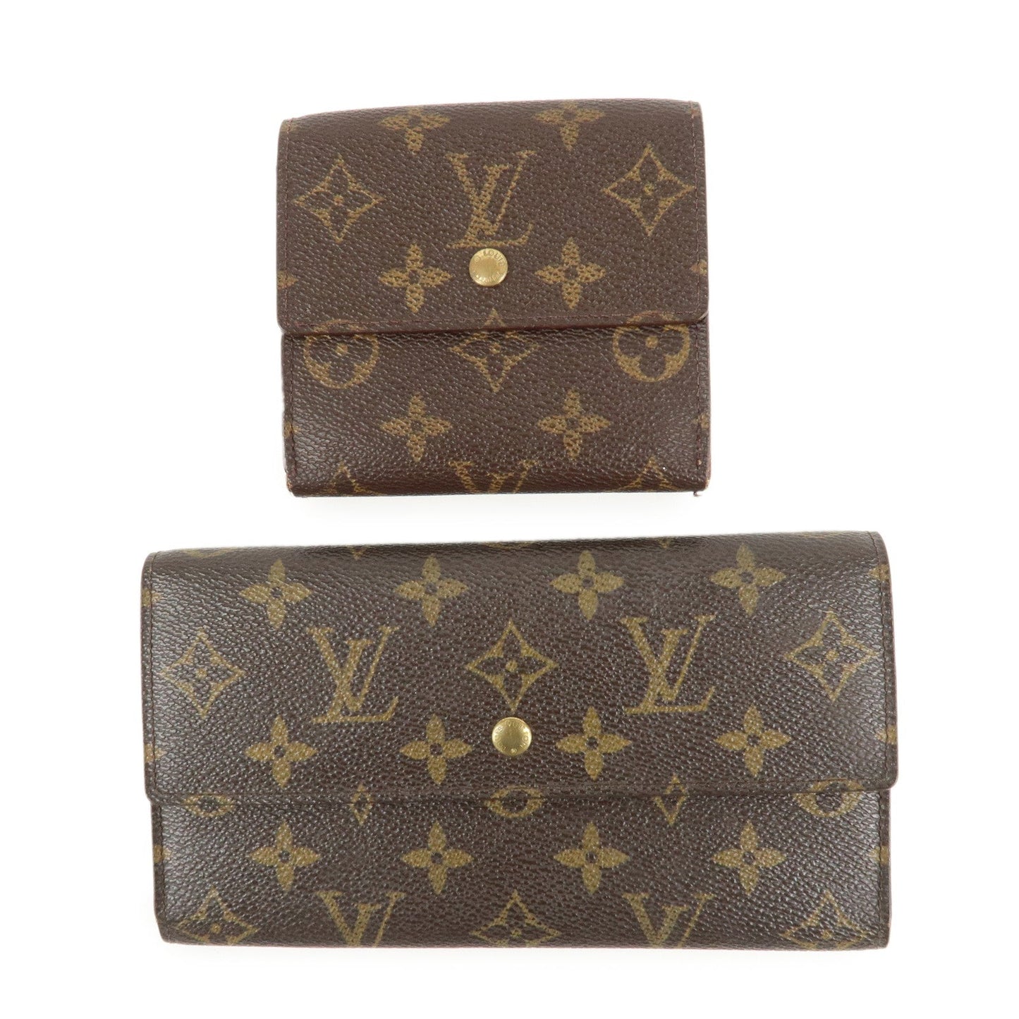 Louis Vuitton Set of 2 Monogram Portefeuille Wallet M61654 M61217  d