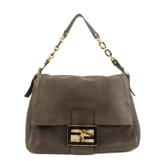 FENDI Big Mamma Baguette Leather Chain Shoulder Bag 8BR638  d