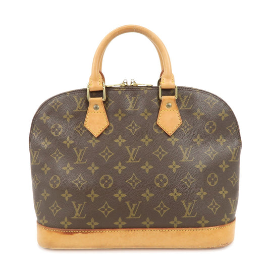 Louis Vuitton Monogram Alma Hand Bag Brown Gold Hardware M511300  d