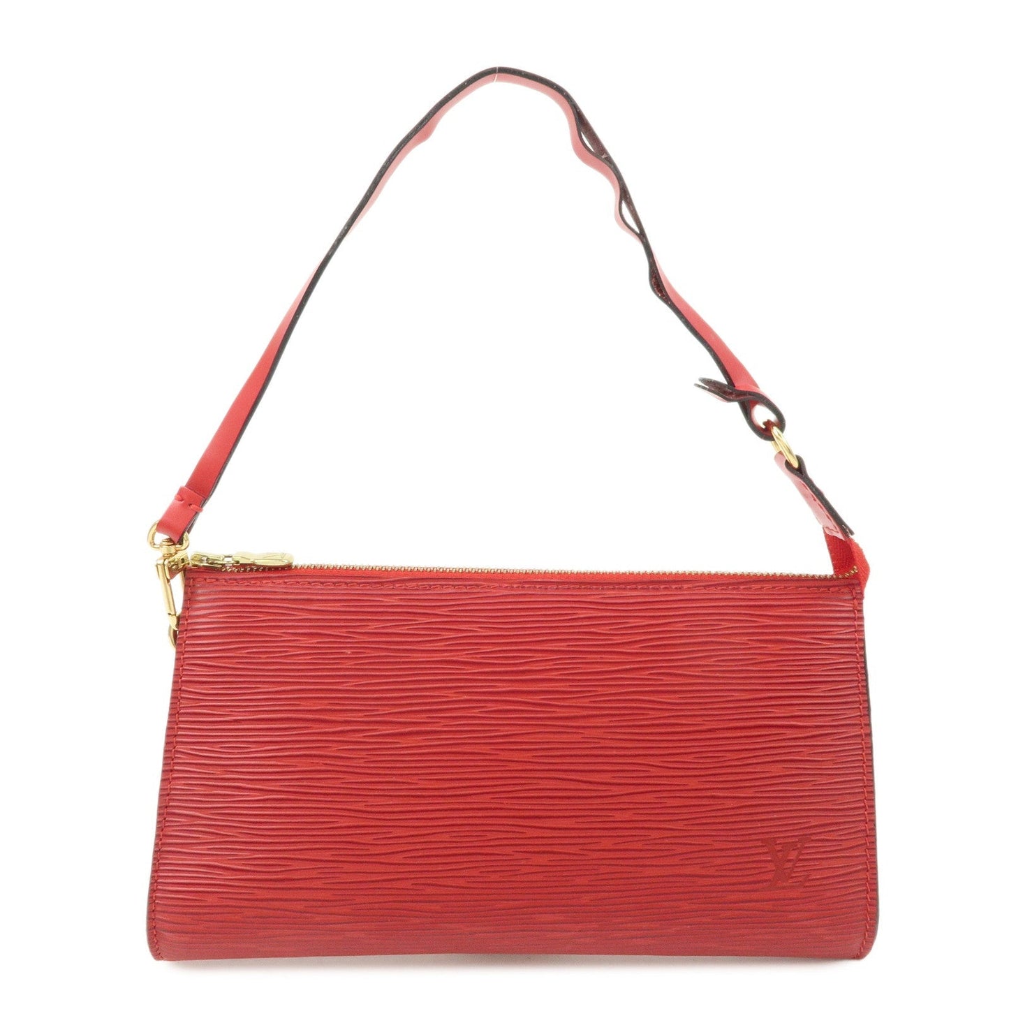 Authe Louis Vuitton Epi Pochette Accessoires Pouch Castilian Red M52947  d