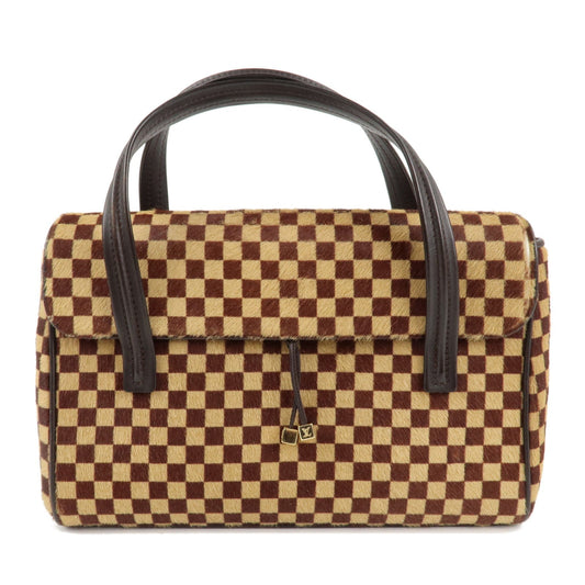 Louis Vuitton Damier Sauvage Lion Hand Bag Beige Brown M92131  d