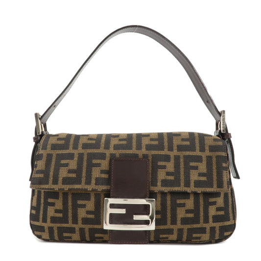 FENDI Mamma Baguette Zucca Canvas Shoulder Bag Brown 26424  d
