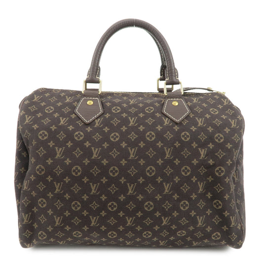 Louis Vuitton Monogram Mini Lin Speedy 30 Boston Bag Ebene M95224  d