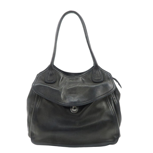 PRADA Leather Tote Bag Black  d