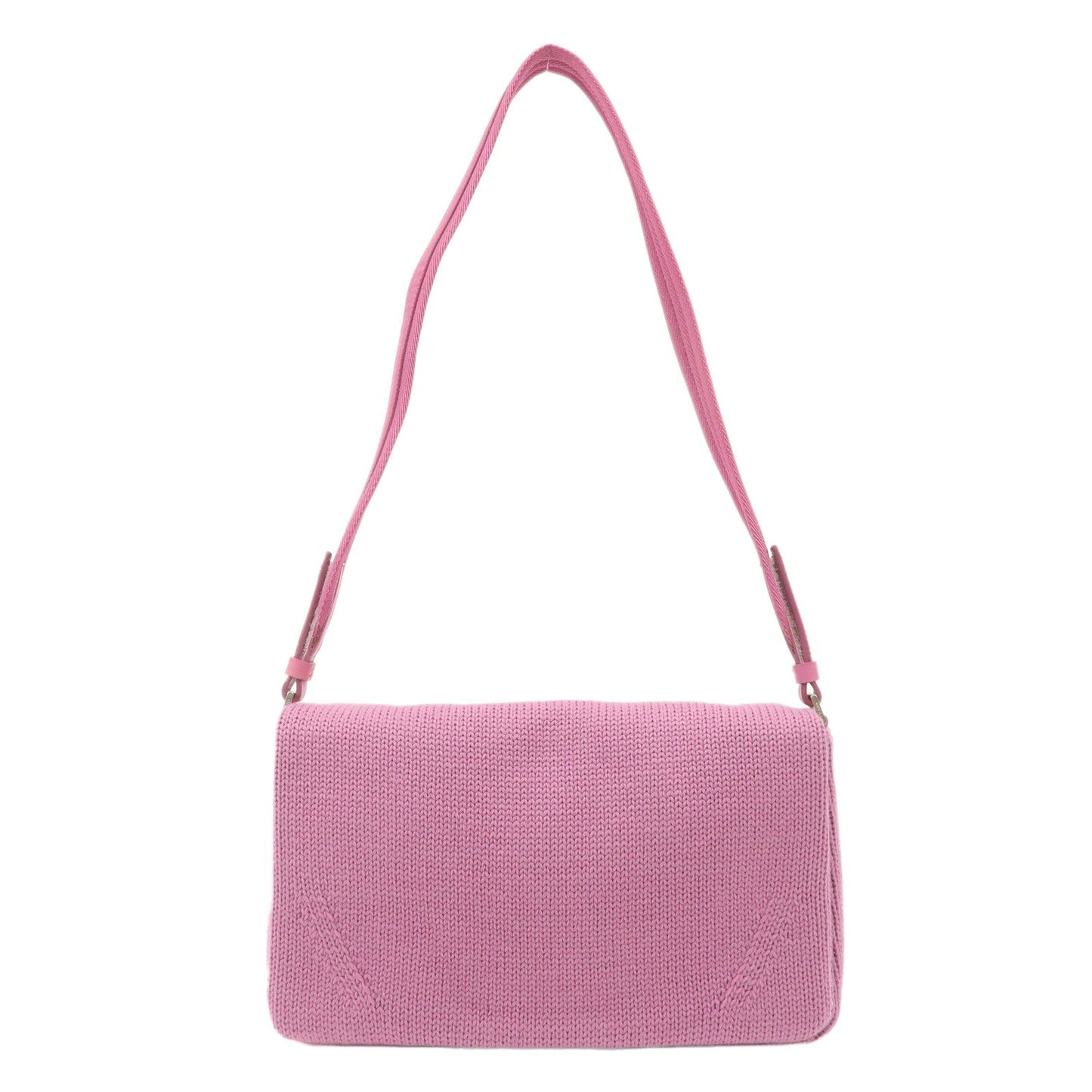 PRADA Wool Leather Shoulder Bag Lavender  d