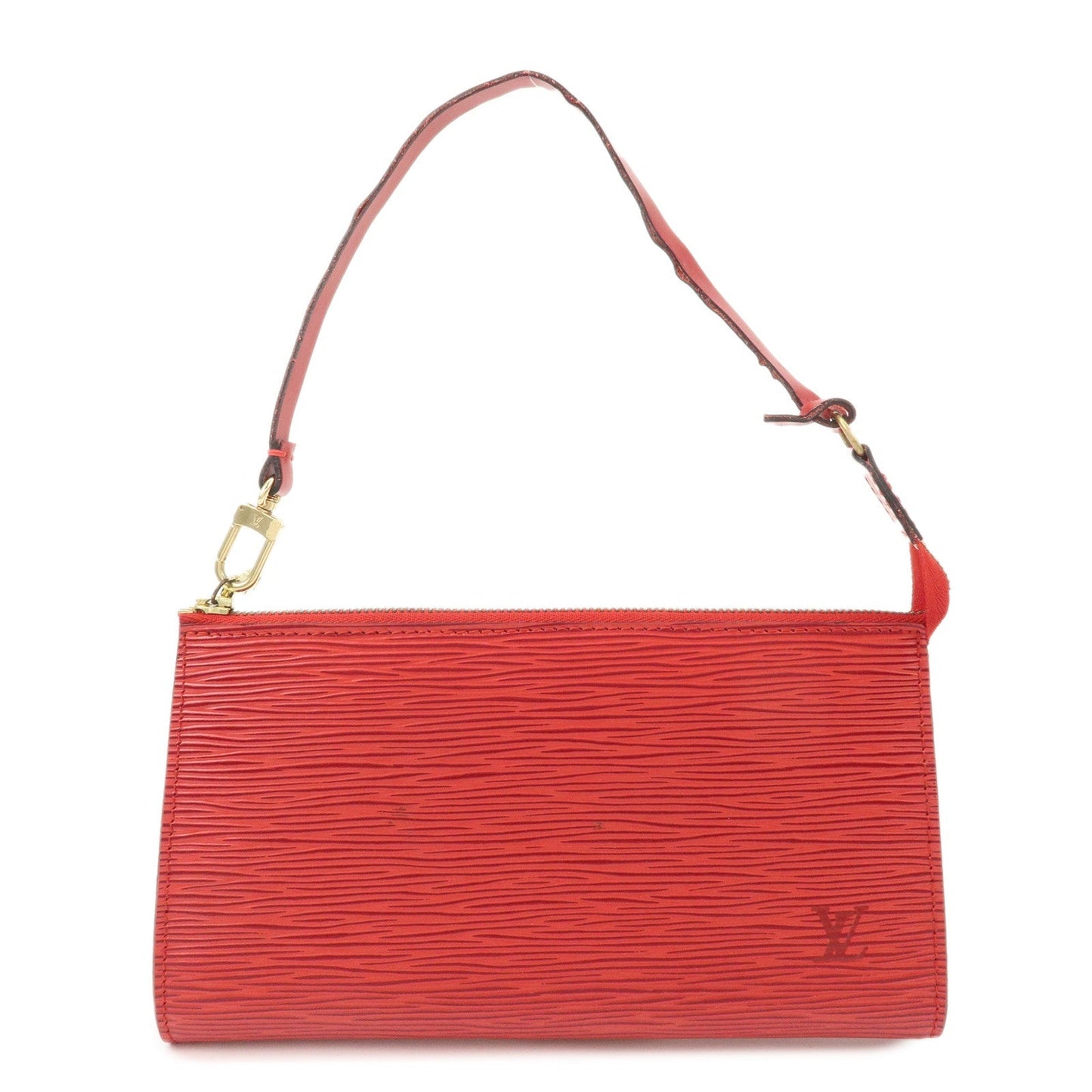 Authe Louis Vuitton Epi Pochette Accessoires Pouch Castilian Red M52947  d