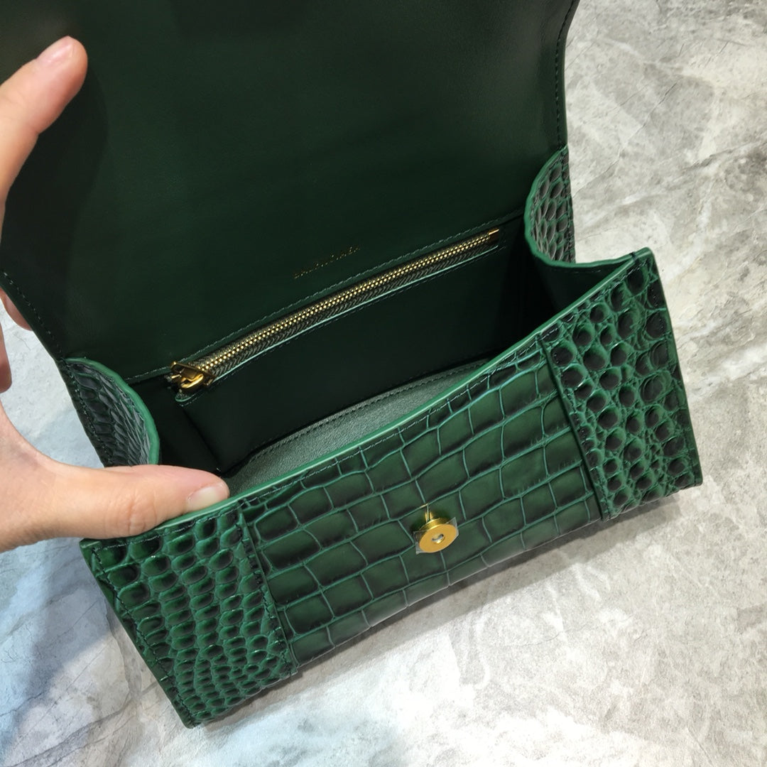Top Quality Hourglass Small Handbag In Dark Green, For Women,  Bags 9in/23cm 5935461LRGM3011