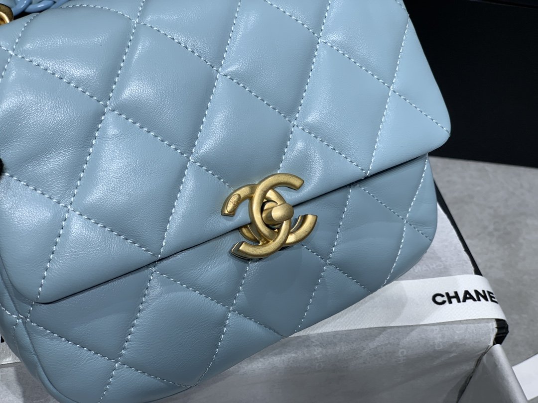 CHLMini Top Qualityap Bag Gold-Tone Metal Blue Bag For Women 13cm/5in